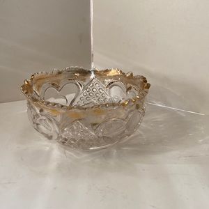 Vintage pressed glass trinket or candy dish.